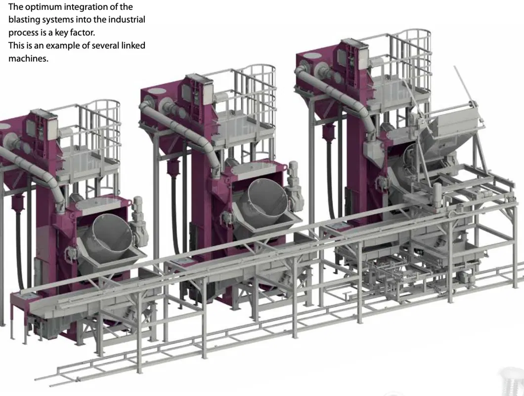 Taa Brand Drum Type Shot Blasting Machine Tumble Belt Shot Blasting Machine