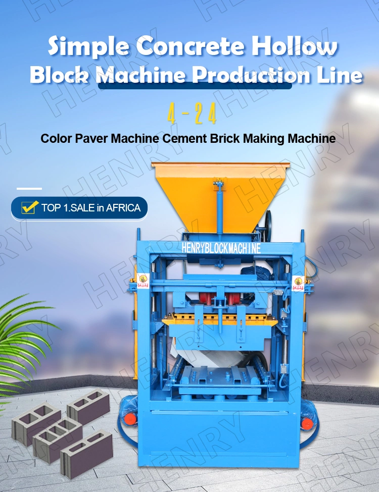 Qt4-24 Concrete Cement Sand Fly Ash Mixer Block Making Machine